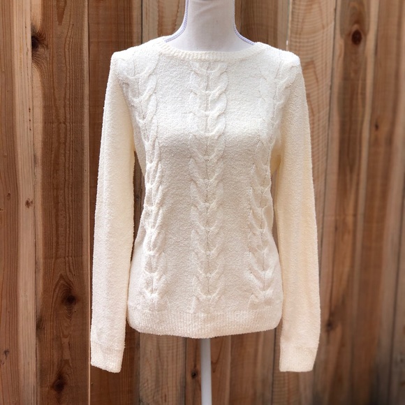 J. Crew Sweaters - J.Crew Cable Knit Sweater, Cream NWT Size Medium